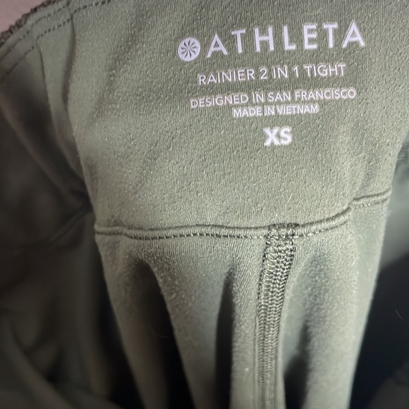 Athleta | Women’s Green Rainier 2in1 Tights Size XS - Picture 6 of 7